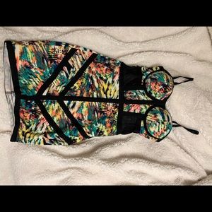 Multi colored sexy dress